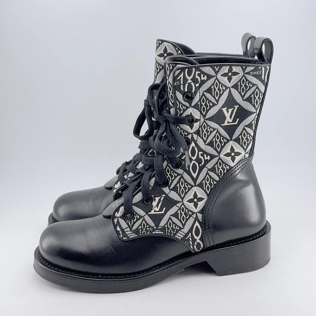 36码/98新/LV/路易威登 1854满印马丁靴/mj01255