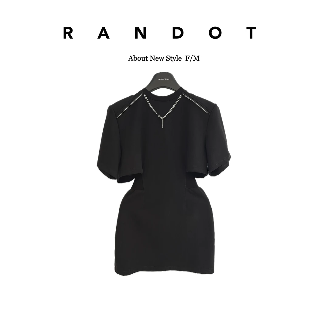 【K-11】原创设计“贵妇斗篷感”蚂蚁腰腰部镂空松紧腰连衣裙F2500