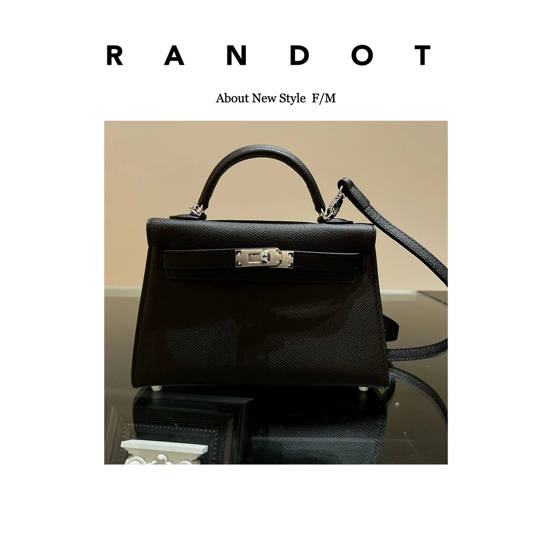 【K-11】原创款高级感真牛皮凯莉包二代单件斜挎包搭配配饰B911