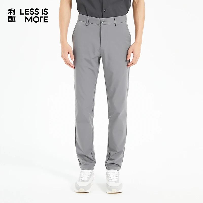 利郎[简约休闲]春季舒适休闲裤户外商务通勤休闲中腰窄脚长裤男士