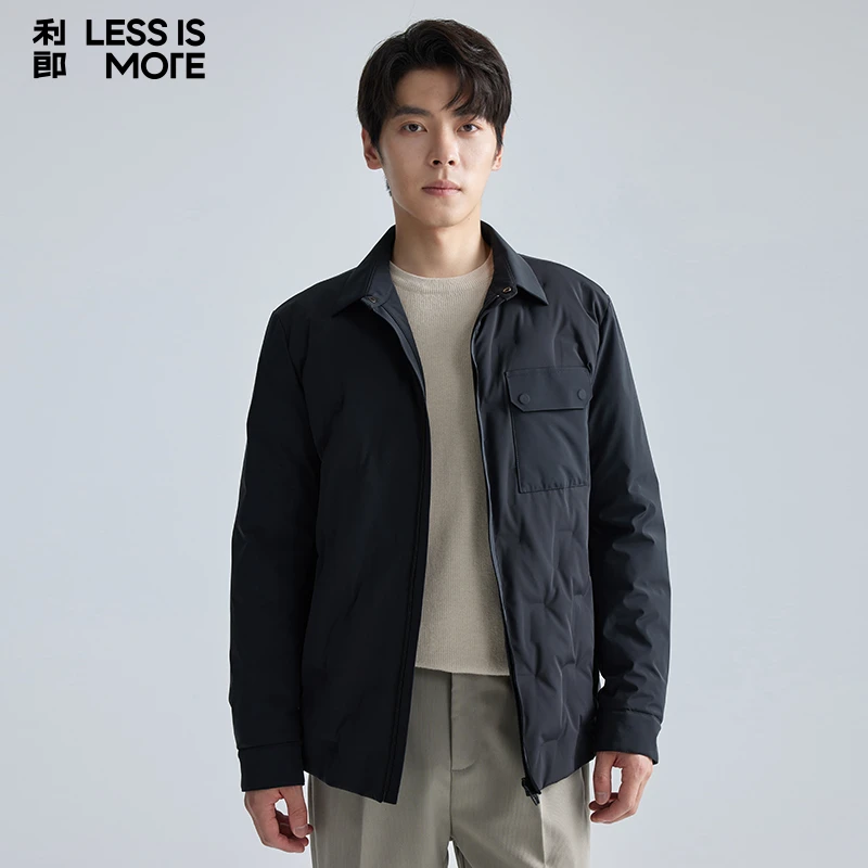 【时尚轻薄】利郎LESSISMORE冬季羽绒服保暖时尚利郎拒水羽绒外套