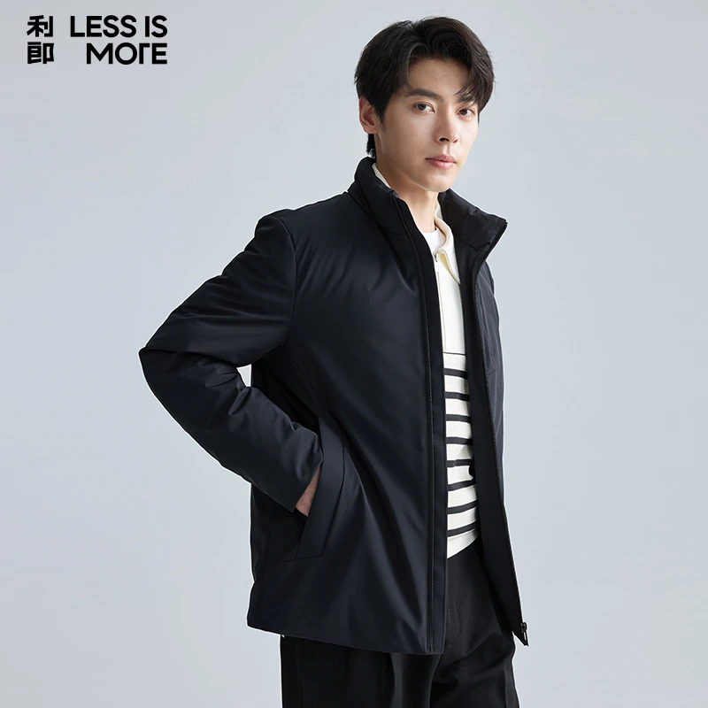 【通勤时尚】利郎LESSISMORE冬季薄款羽绒服短款舒适百搭男外套上衣