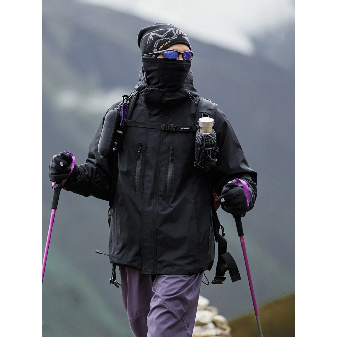 山系户外防风防水冲锋夹克上衣 防水透湿 休闲宽松外套WJ23013