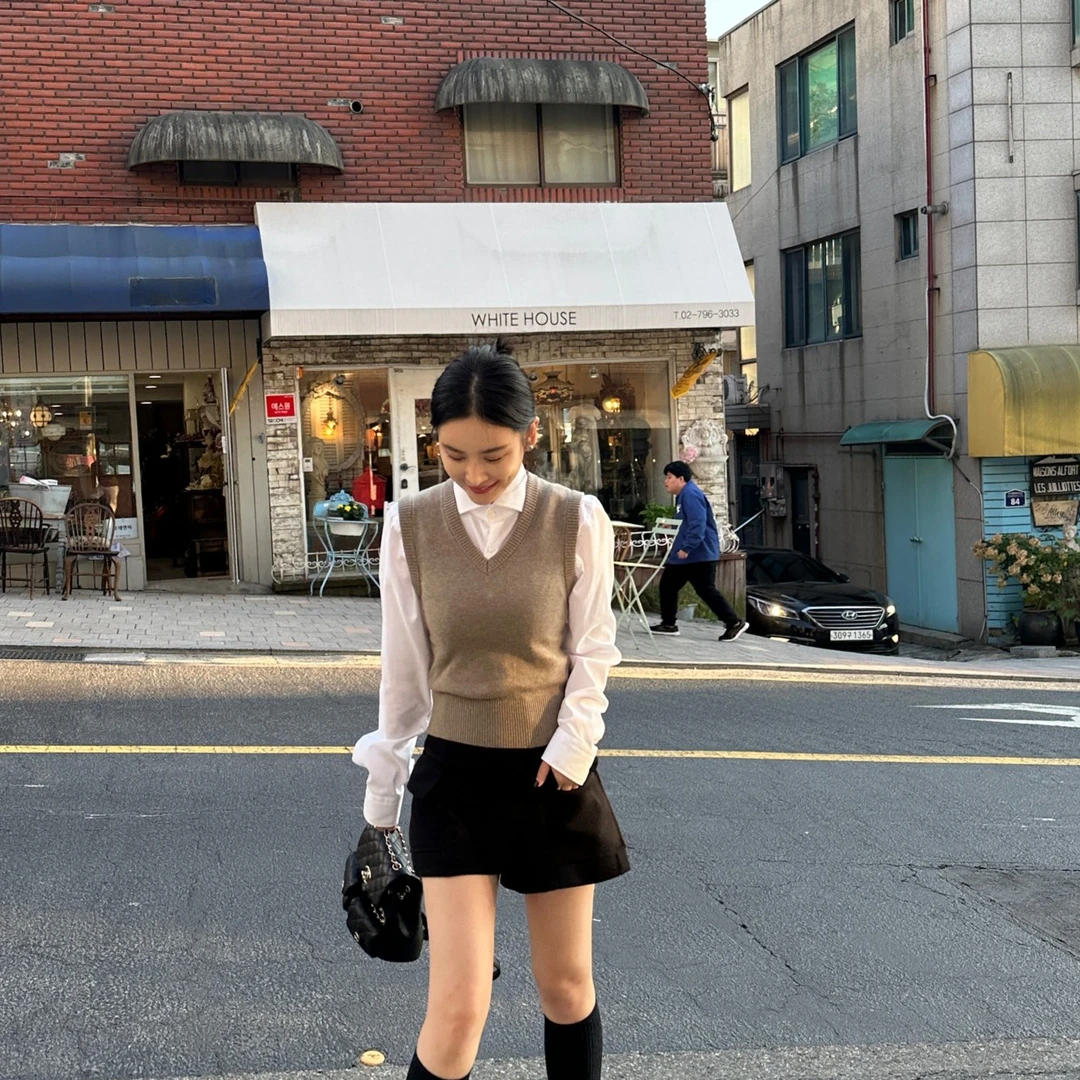 DIDI LAUREN“圣保罗”经典搭配小众设计纹理白衬衫