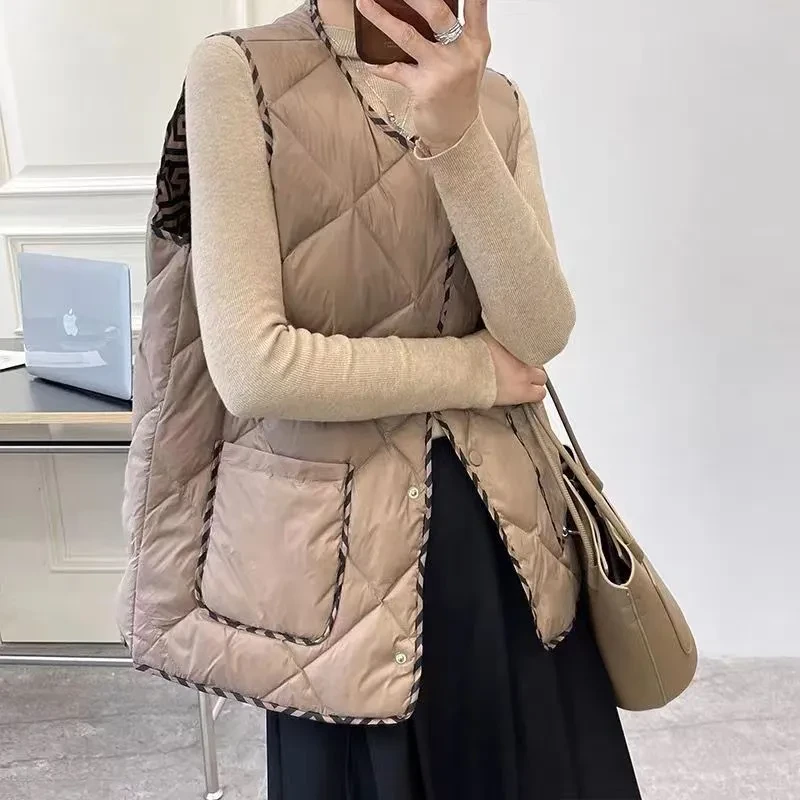 长城格棉马甲女轻薄内穿背心女短款秋冬打底内胆外搭修身保暖马夹