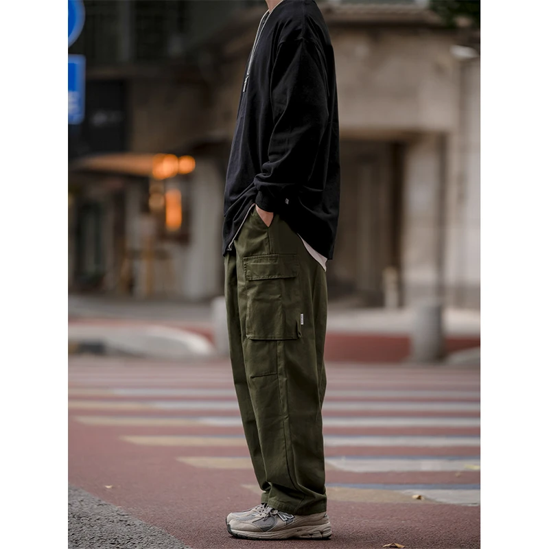 IPENNY日系多口袋工装裤男宽松版型