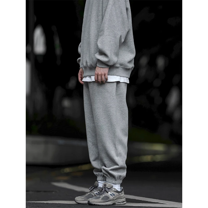 IPENNY束脚卫裤男春秋宽松百搭青少年美式高街休闲运动裤女束脚裤