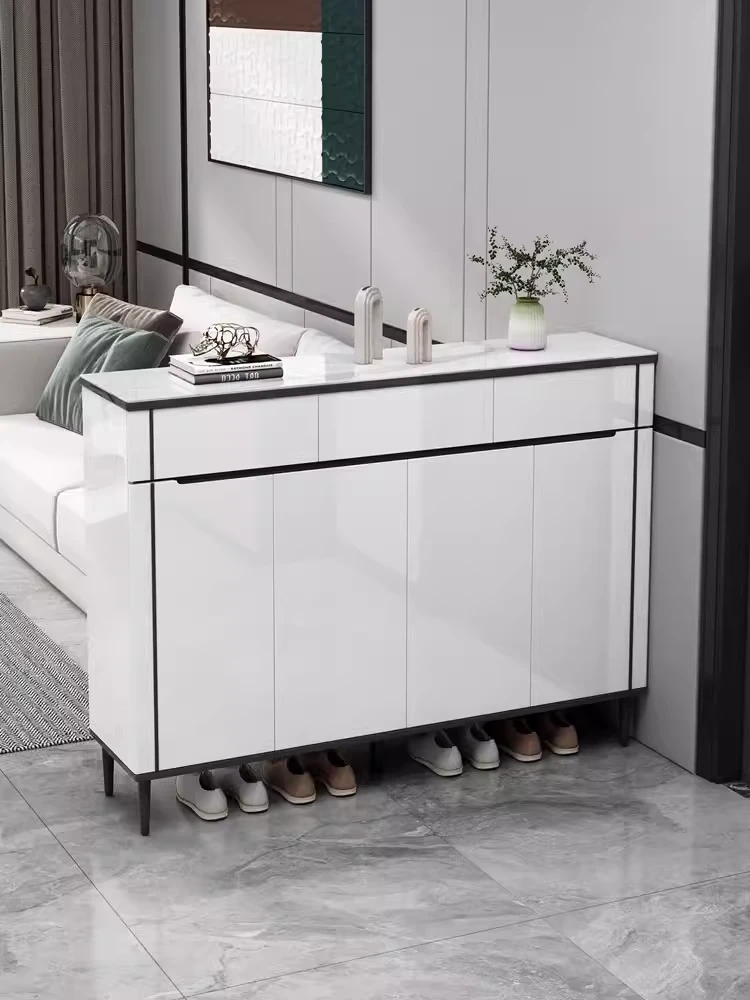 鞋柜玄关柜烤漆亮光白收纳储物柜入户门阳台收纳储物柜A3133