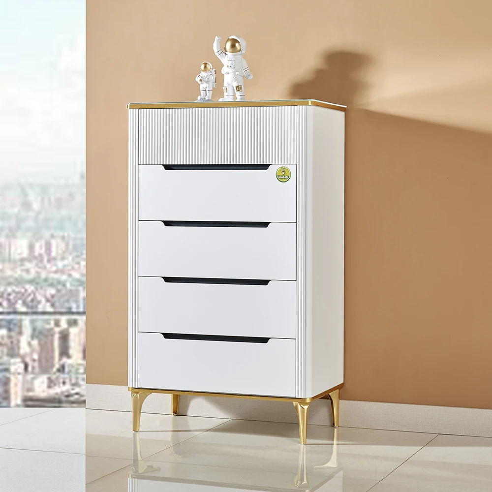 轻奢简约烤漆五斗六斗柜家用客厅卧室收纳储物柜现代简约B-9325#