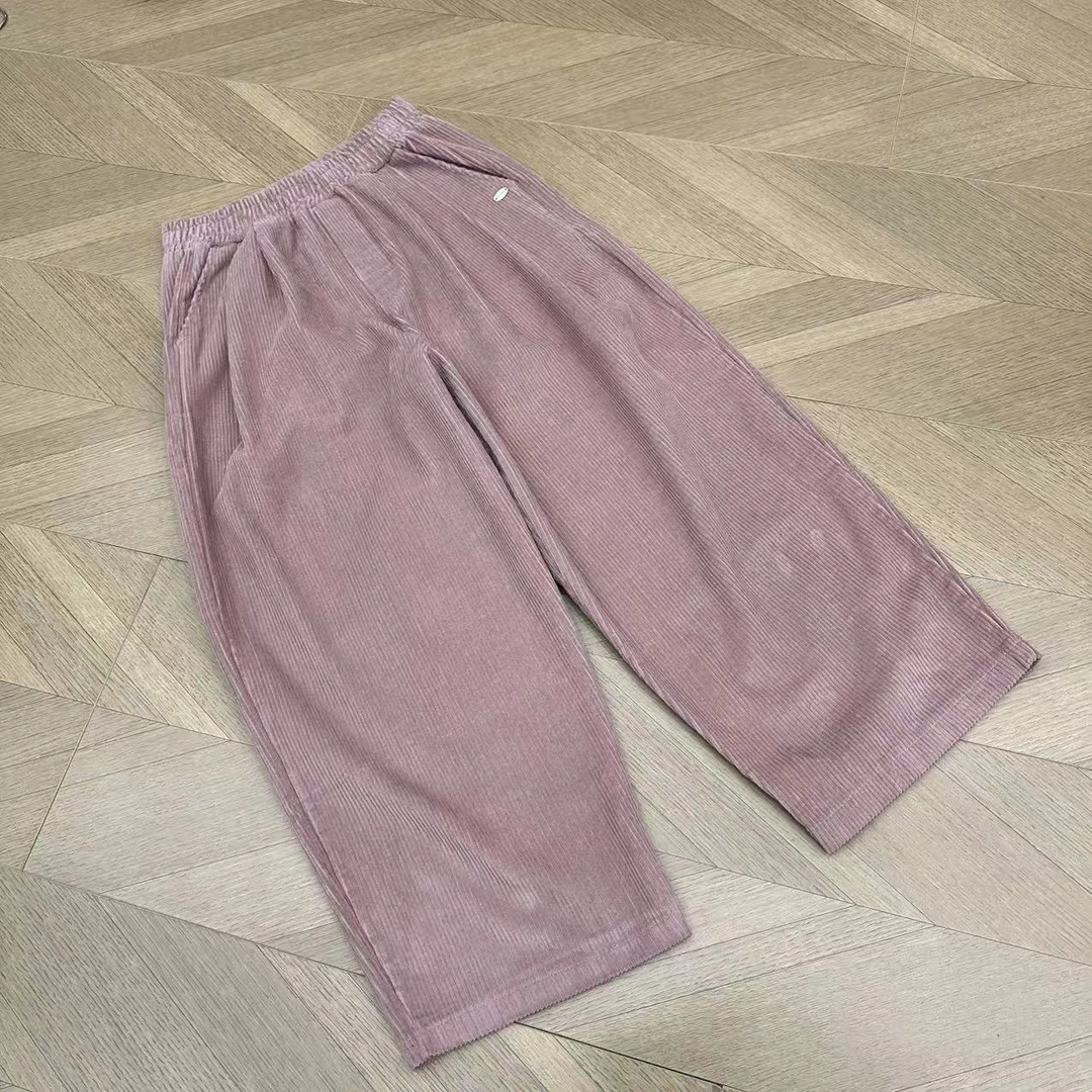 N05-韩版粉色灯芯绒裤子