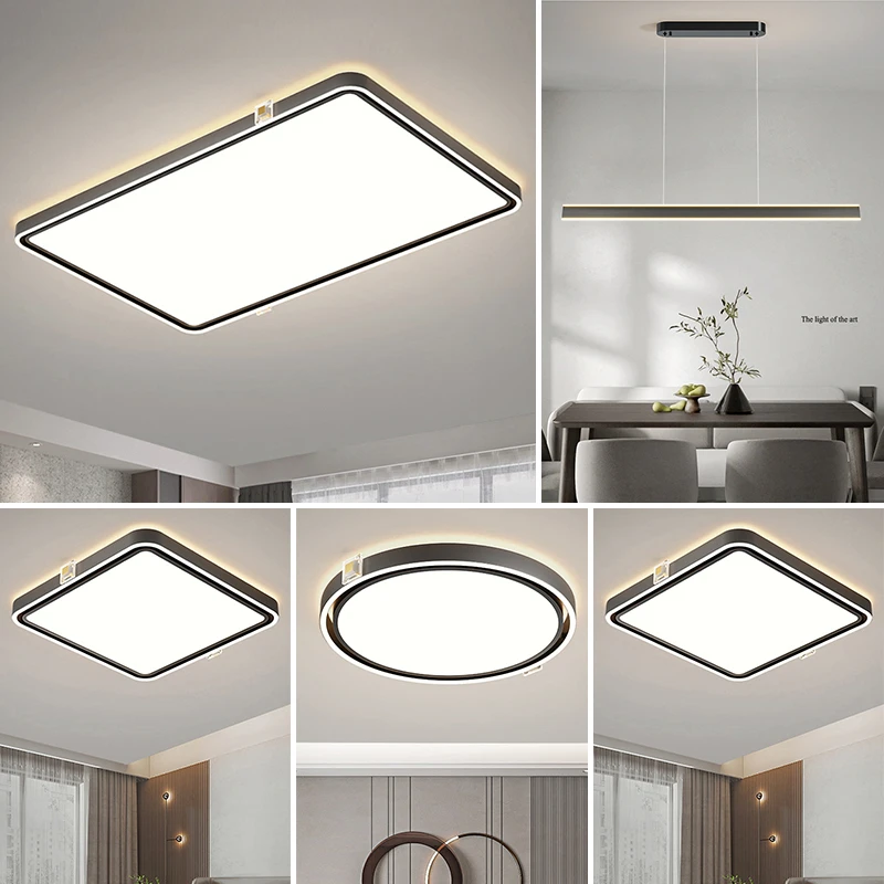全光谱护眼智能铝材灯具北欧现代简约LED吸顶灯客厅灯卧室餐厅灯