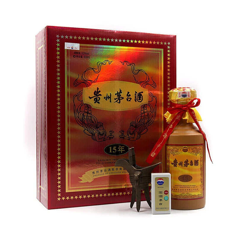 MOUTAI/茅台贵州茅台年份酒十五年酱香型白酒礼盒装53度500ml*1瓶