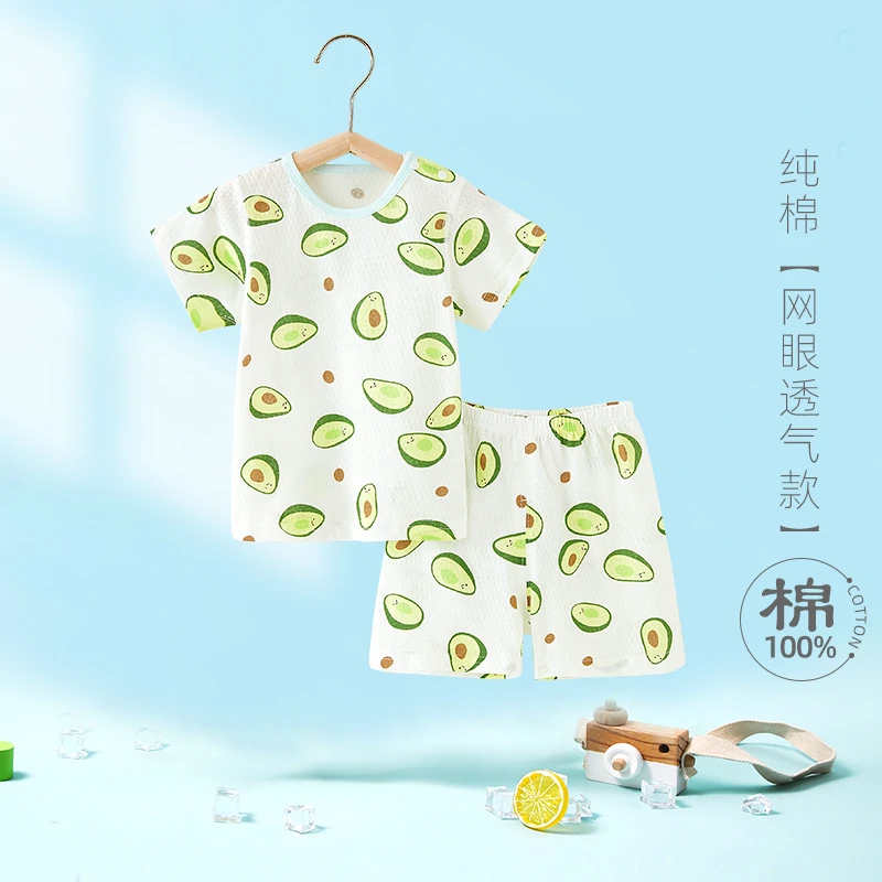 婴儿短袖套装春秋夏宝宝儿童纯棉空调薄款男女童幼儿分体童装衣服