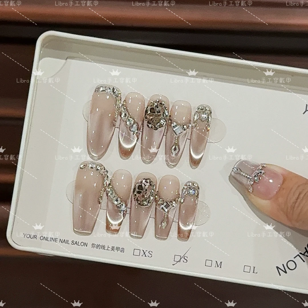 【往日云烟】纯手工穿戴甲穿戴式光疗甲冰透渐变流行纯欲四季流行