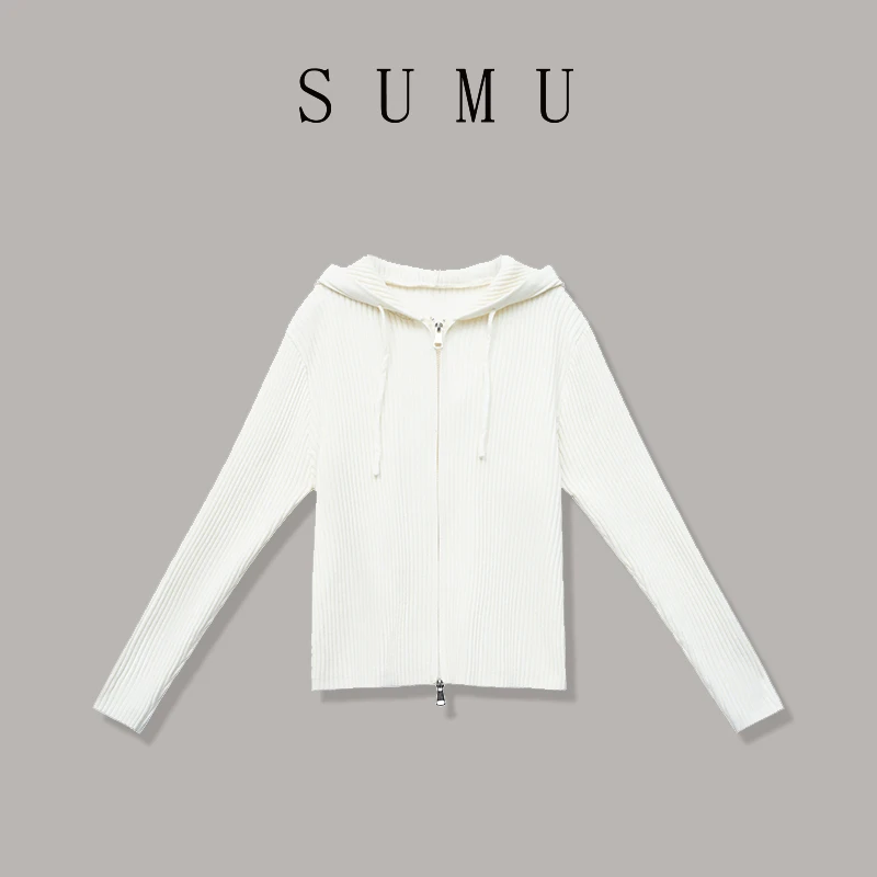 宿慕SUMU 女款针织帽衫10-7 秋冬新款时尚百搭针织衫C4503H