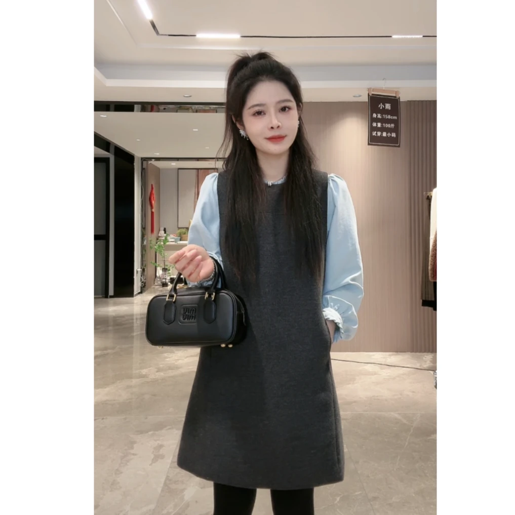 宿慕SUMU 女款背心裙9-21 秋季2024新款时尚百搭连衣裙A1602F