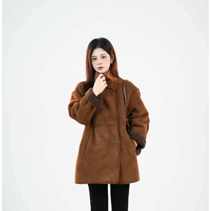 宿慕SUMU 女款加厚外套 11-18冬季新款时尚百搭外套A1603Q