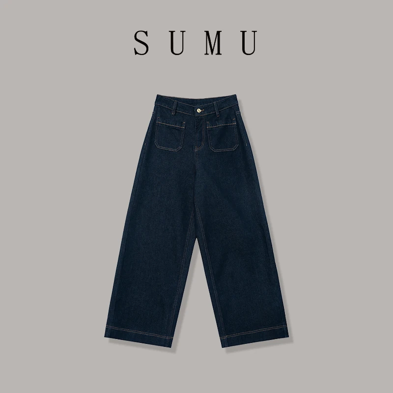 宿慕 SUMU 女款牛仔裤 8-24 秋季新款时尚百搭牛仔裤35533