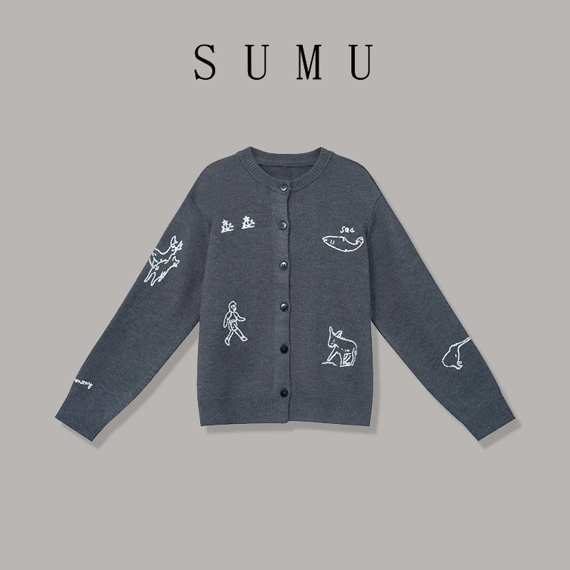 宿慕SUMU 女款针织衫 9-21 秋季2024新款时尚百搭针织衫A30003