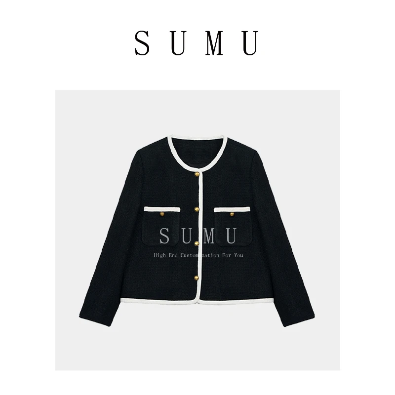 宿慕女款小香风外套春季新款爆款洋气质时尚上衣女外套23018