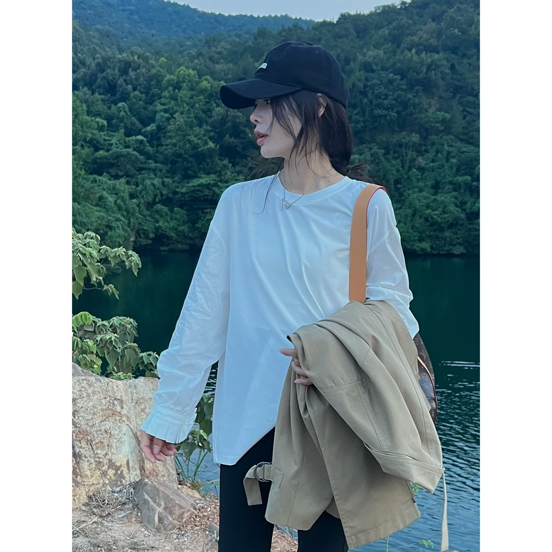 宿慕SUMU 女士上衣 8-5 秋季新款时尚百搭拼接袖上衣19826