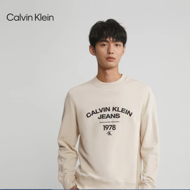 CK Jeans秋冬新款情侣时尚醒目撞色字母圆领卫衣J323921