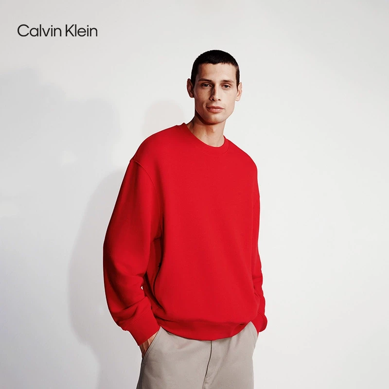 CK Jeans25早春男士本命年美式休闲运动圆领套头衫卫衣40340MF