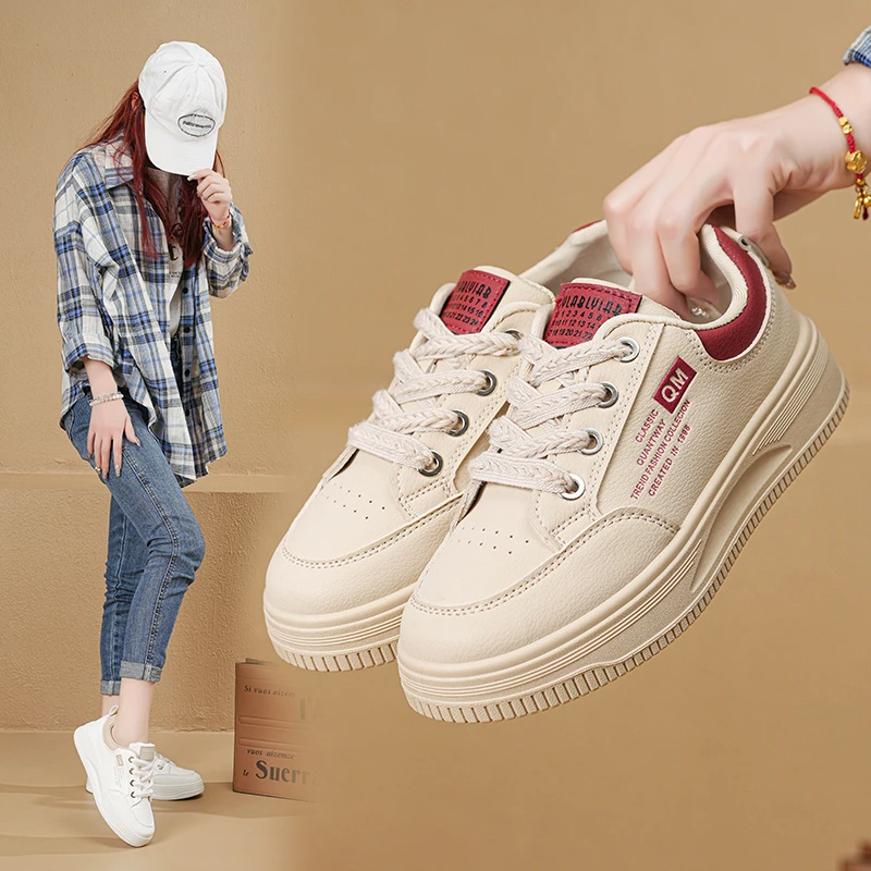 春季厚底小白鞋女2025新款板鞋韩版百搭鞋子运动休闲鞋软底女鞋
