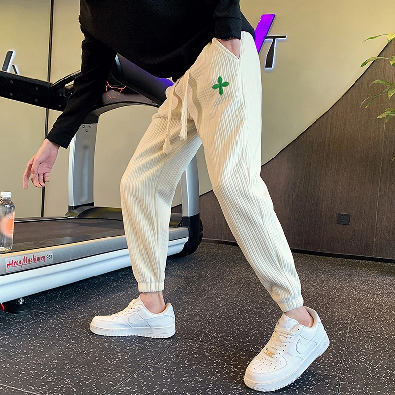 潮牌百搭卫裤男2024新款春秋季休闲裤春装裤子痞帅束脚裤运动男裤