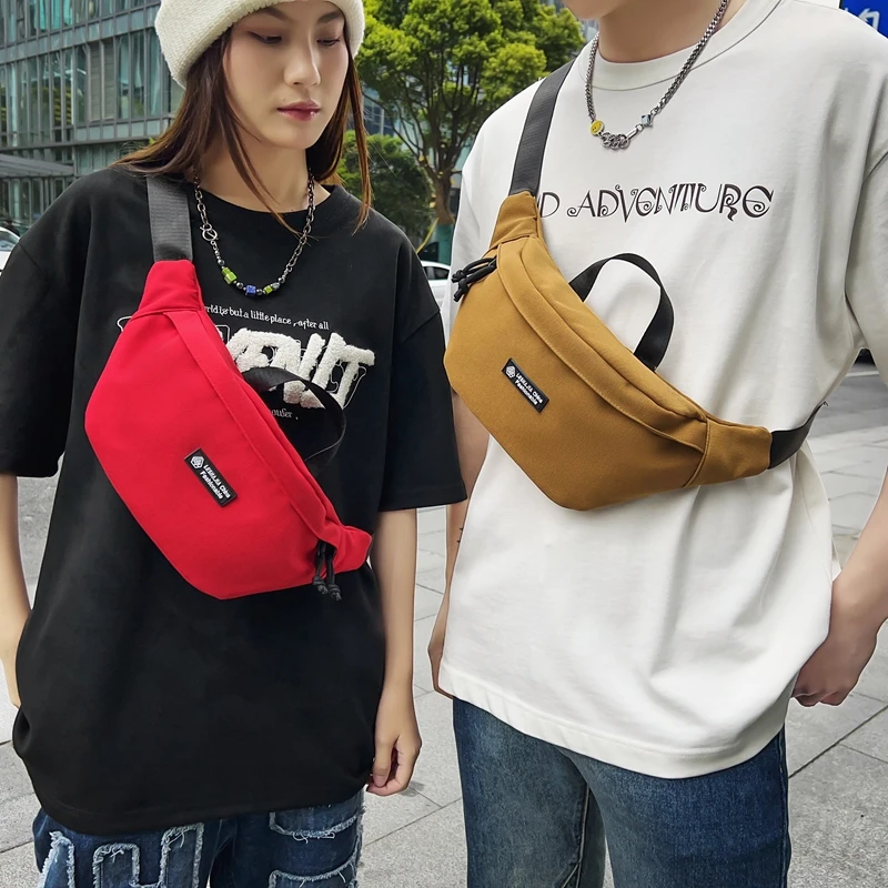 百搭腰包斜挎包新款胸包男日系简约大学生手机包休闲潮ins小挎包