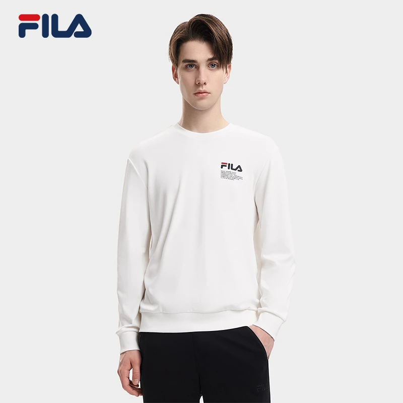 FILA斐乐男款2023款秋季套头卫衣简约长袖针织套头衫F11M338201F