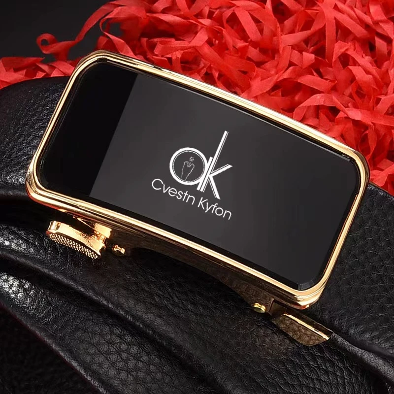 头层牛皮男士自动扣腰带真皮腰带潮流休闲年轻人裤带潮商务西装