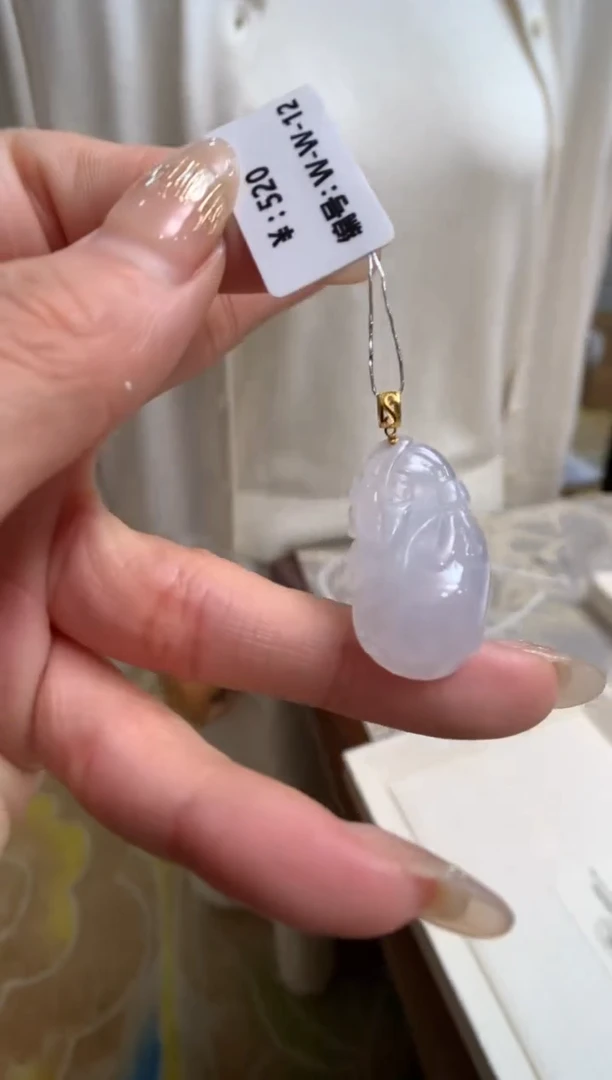 【闪购商品】翡翠颈饰18K金镶嵌钱袋