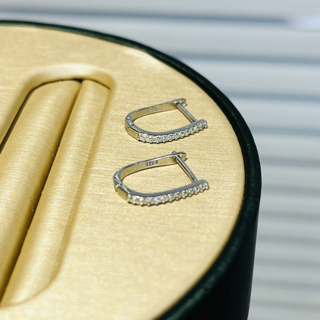 925银耳饰 银材质 针式开口爆闪款｜仙女姐姐百搭耳包一对