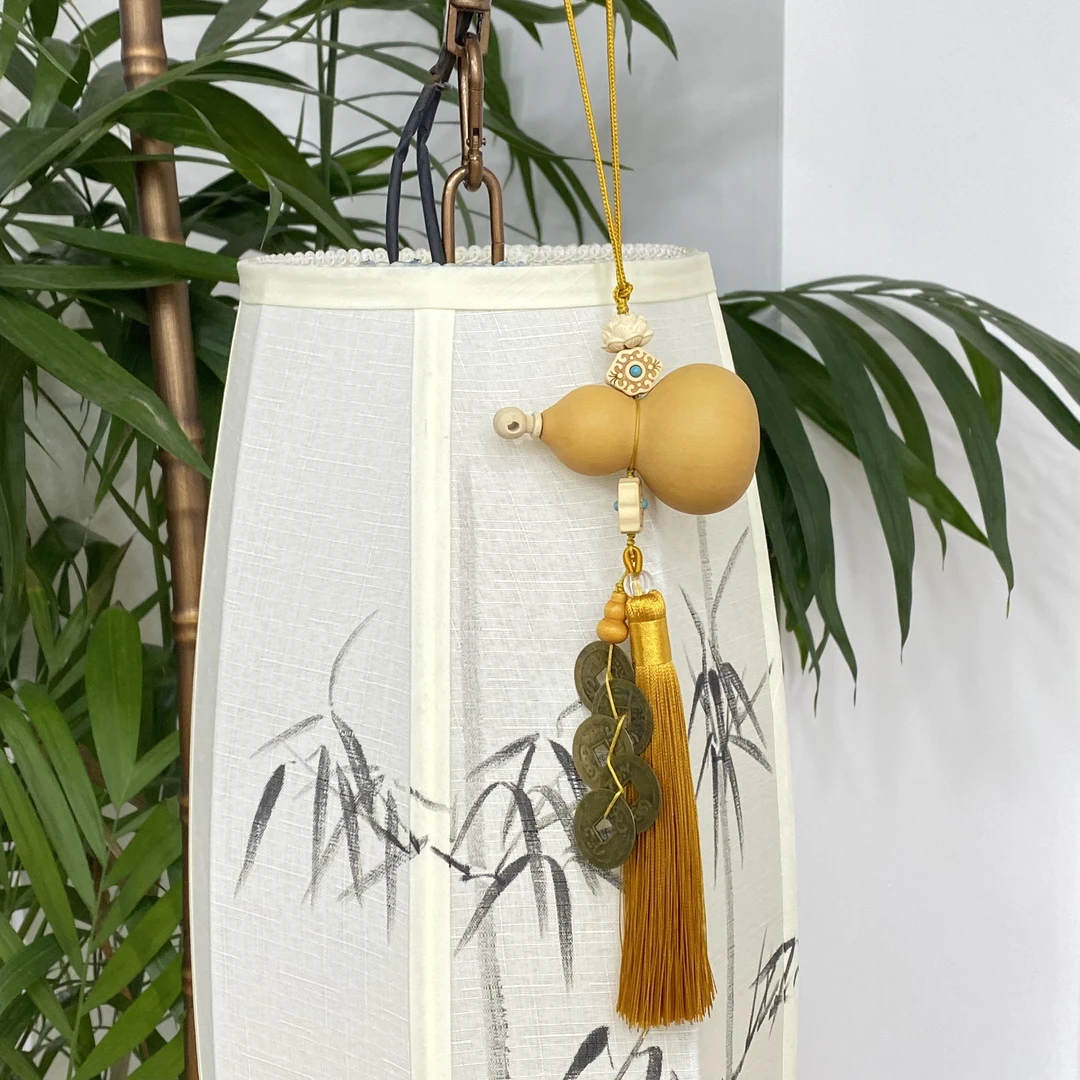 葫芦五帝钱挂件 葫芦流苏车挂