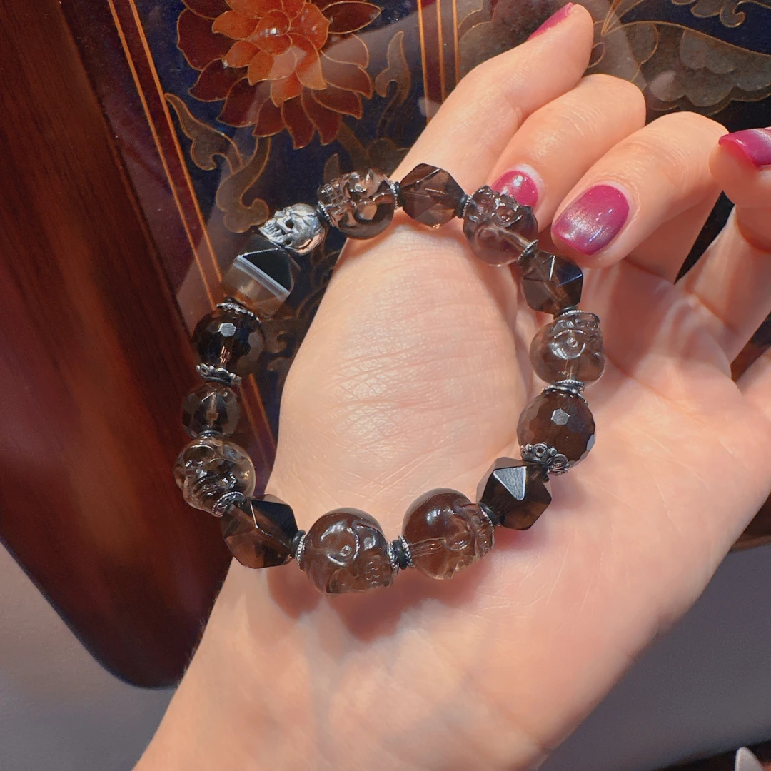 【金箍棒】原创设计款个性小众茶晶尸陀林手串（多样性发一）