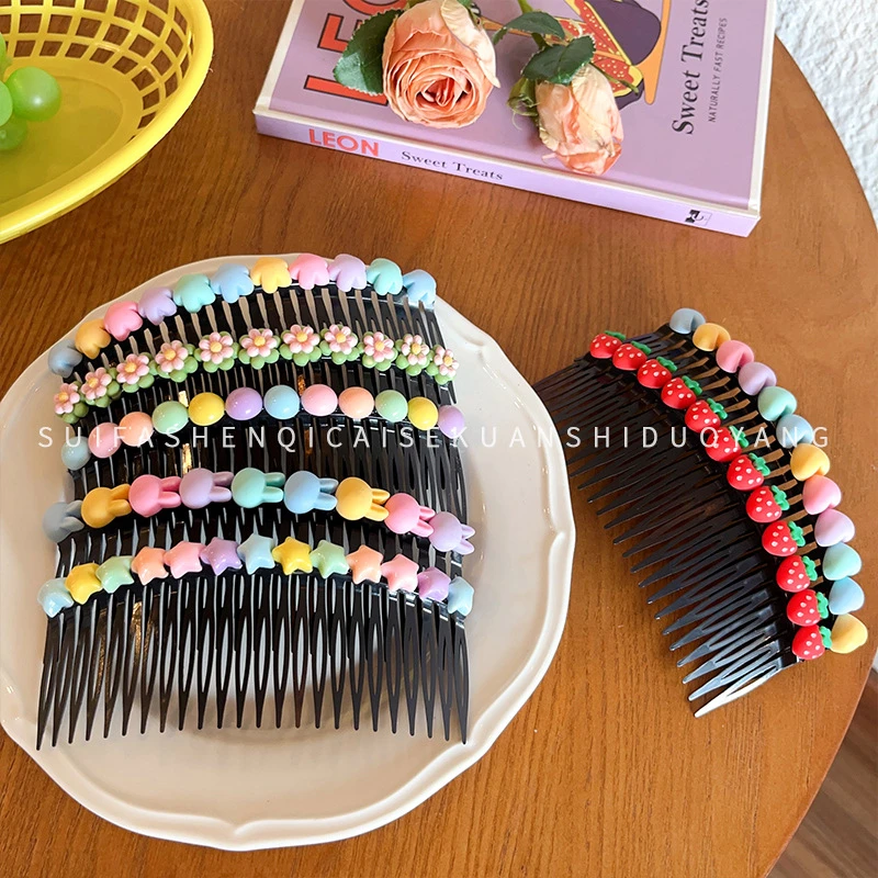 网红爆款儿童碎发梳马尾韩式小女孩可爱碎发女童发饰高颅顶神器