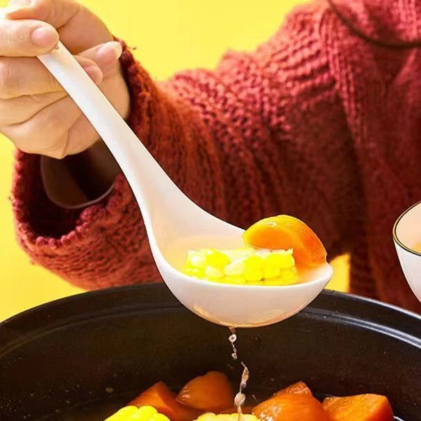 特大号汤勺陶瓷大勺家用盛汤粥勺稀饭勺长柄汤勺公勺调羹勺子煲汤