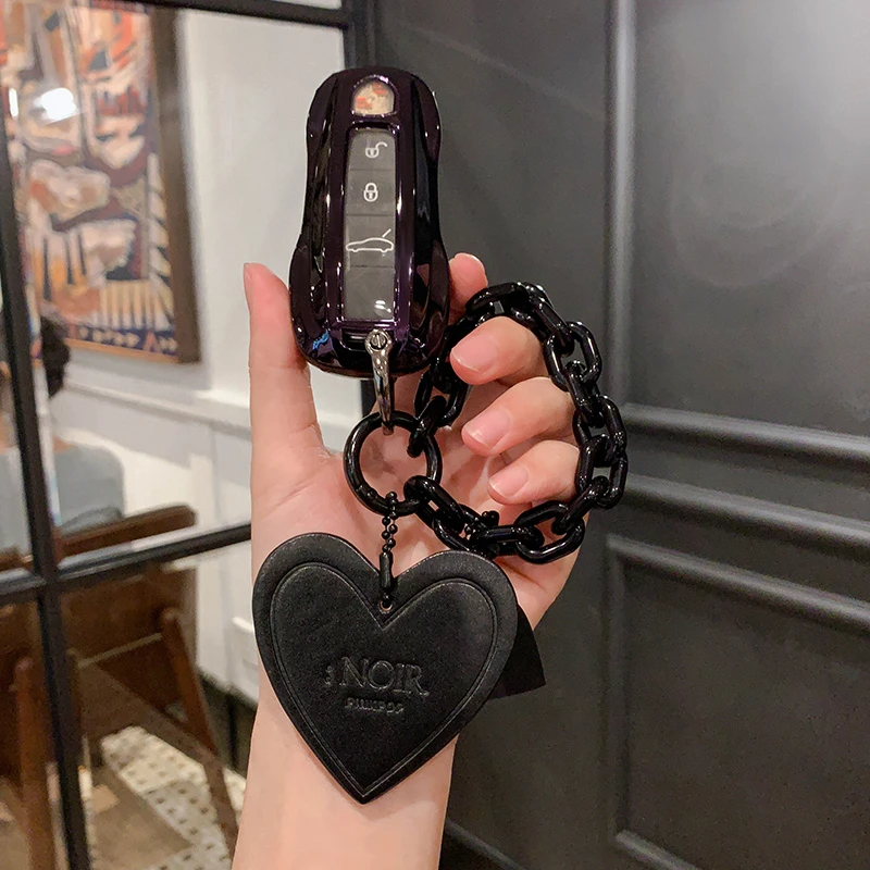 网红款保时捷钥匙壳帕拉梅拉钥匙套macan女911高档Taycan卡宴车扣