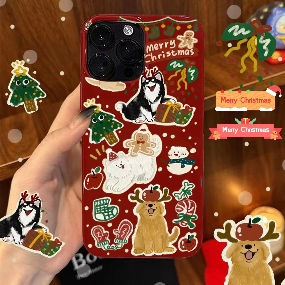 新年ins油画小兔适用苹果13可爱手机壳iPhone14promax红色15卡通X