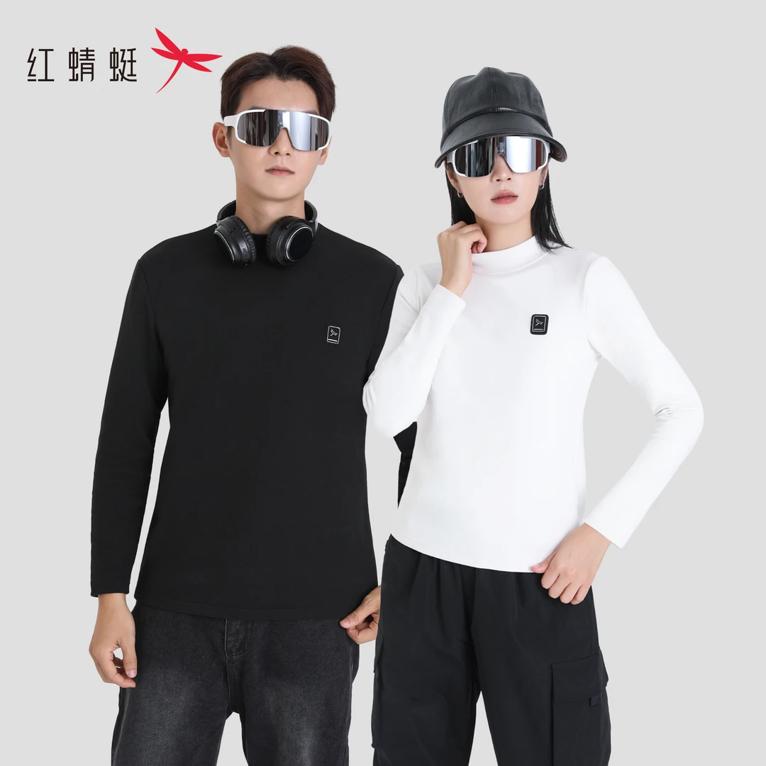 REDDRAGONFLY/红蜻蜓情侣款长袖保暖内搭蚕羊衣打底衫