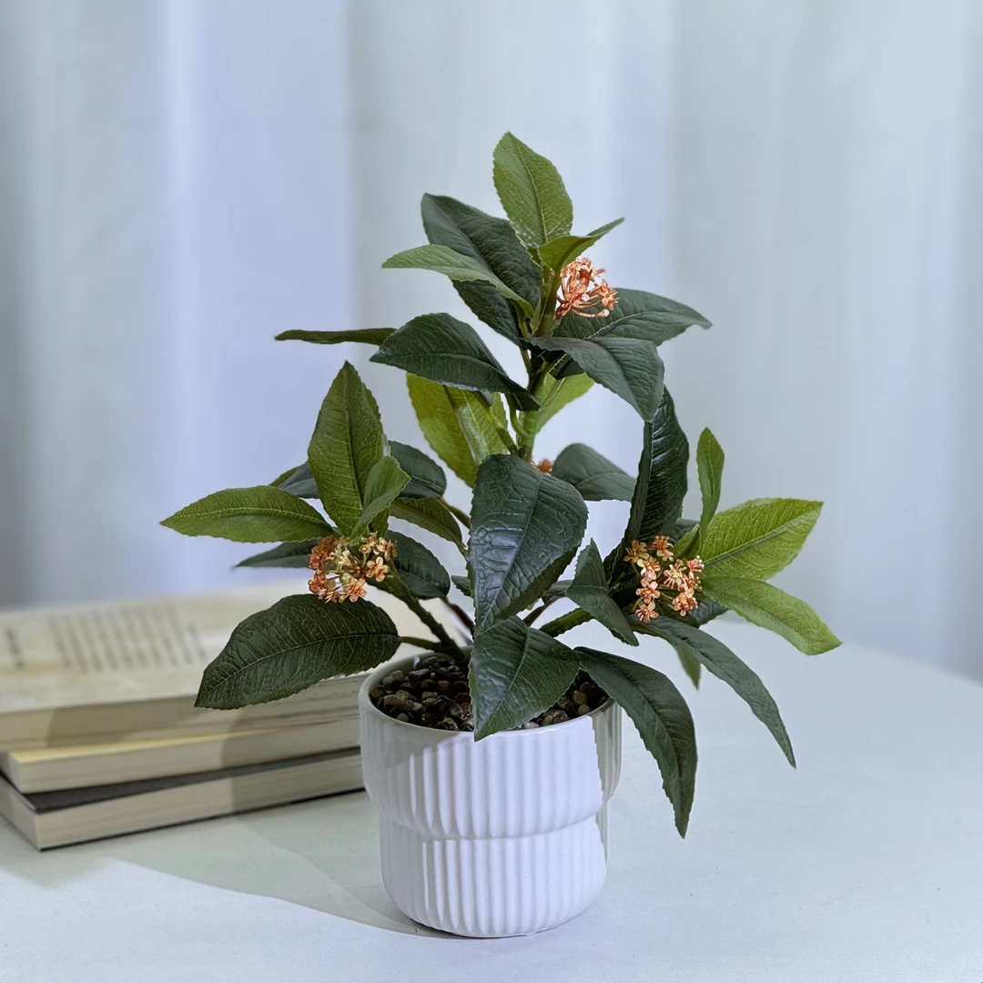超逼真仿真桂花套装仿真绿植小盆景家居装饰摆件