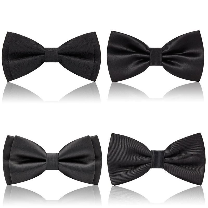 男士领结男伴郎新郎酒红色黑色双层领结 结婚婚礼英伦韩版蝴蝶结