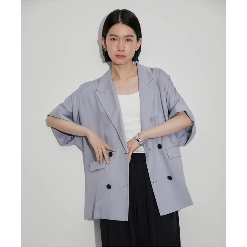 【ARINA】日系品牌 夏季新款 A 时尚薄款宽松休闲短袖西装外套