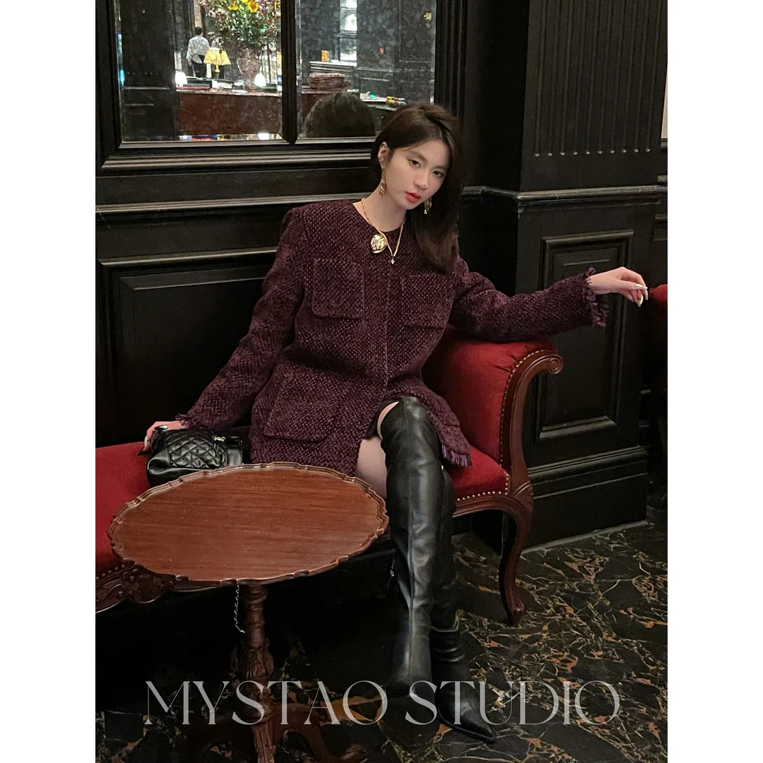 WAIHAN原创高定【巴黎旧事】设计师小香风羽绒外套LM261011