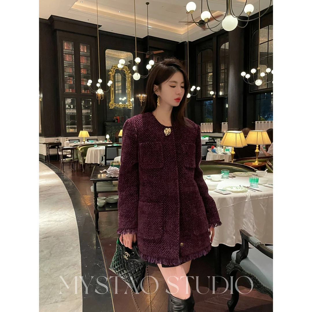 WAIHAN原创高定【巴黎旧事】设计师小香风羽绒外套LM261011