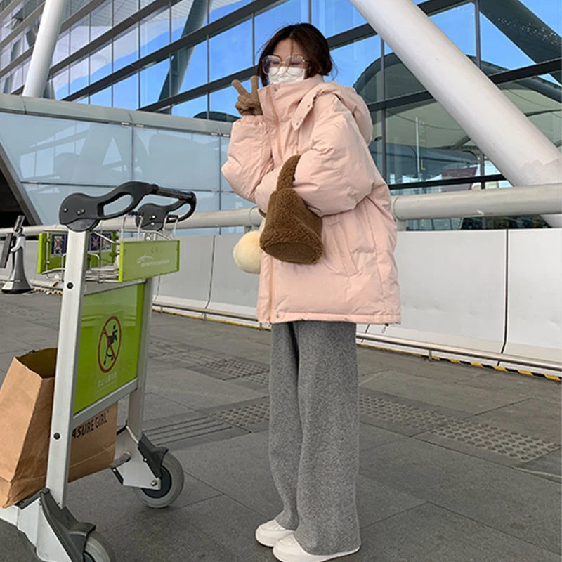爆款羽绒服新款羽绒衣女粉色加厚羽绒服女潮学生面同