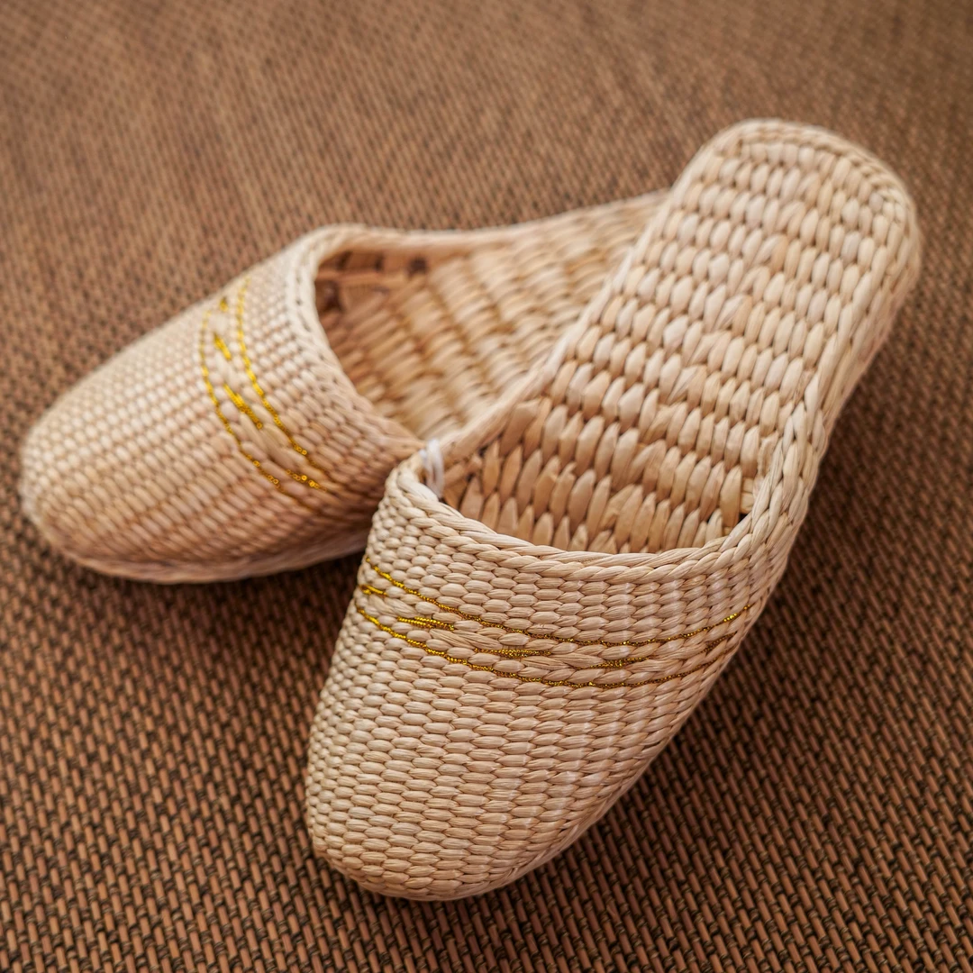 【特大特小蒲草拖鞋】透气吸汗养脚冬暖夏凉手工编织草编居家