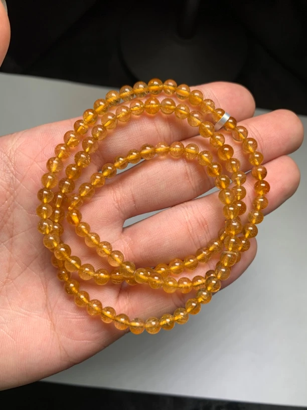 黄碧玺多圈手链项链-1226044-YG （4mm）