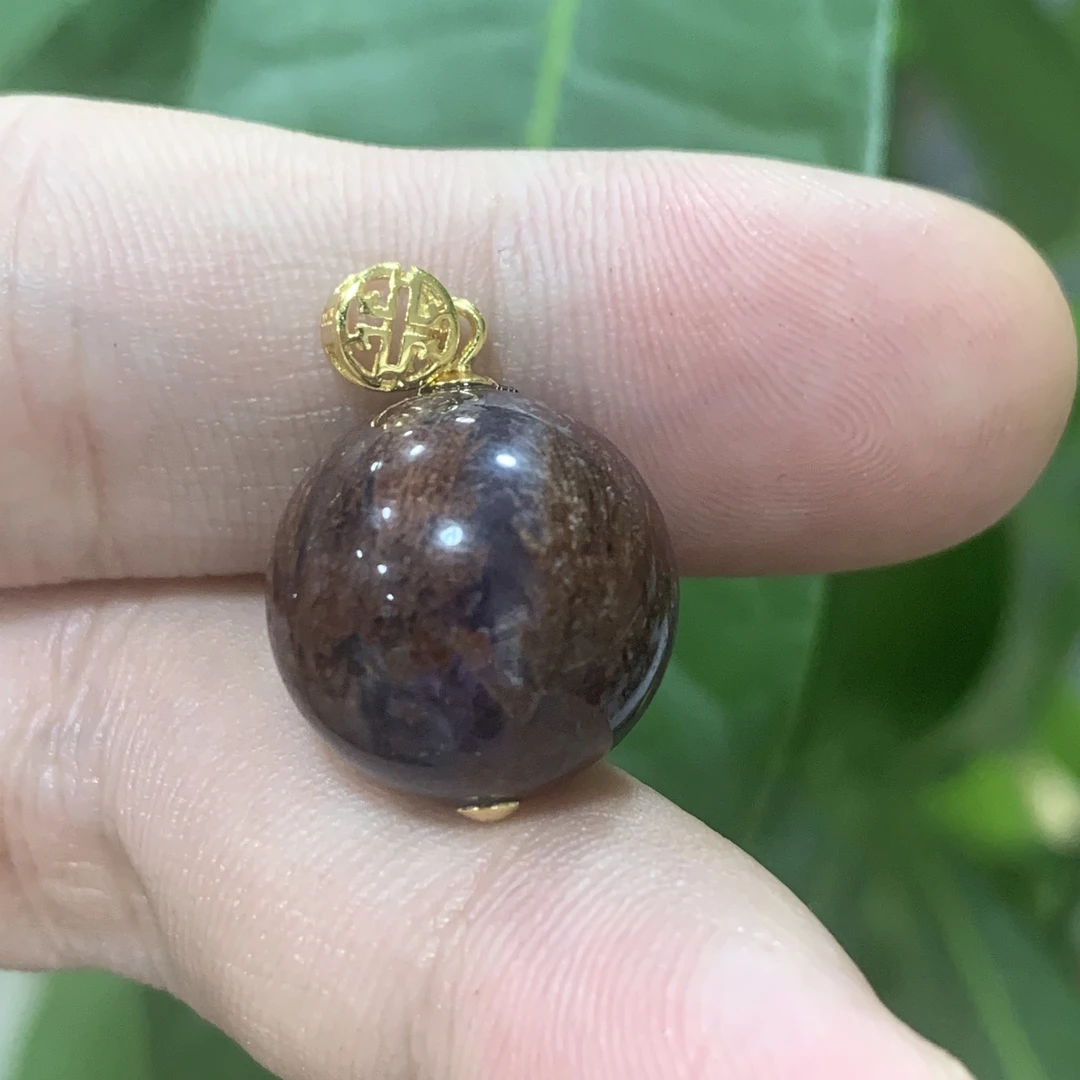 紫幽灵水晶圆珠吊坠-1217004-YS
